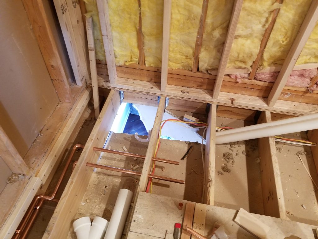 adding a bathroom on the second floor