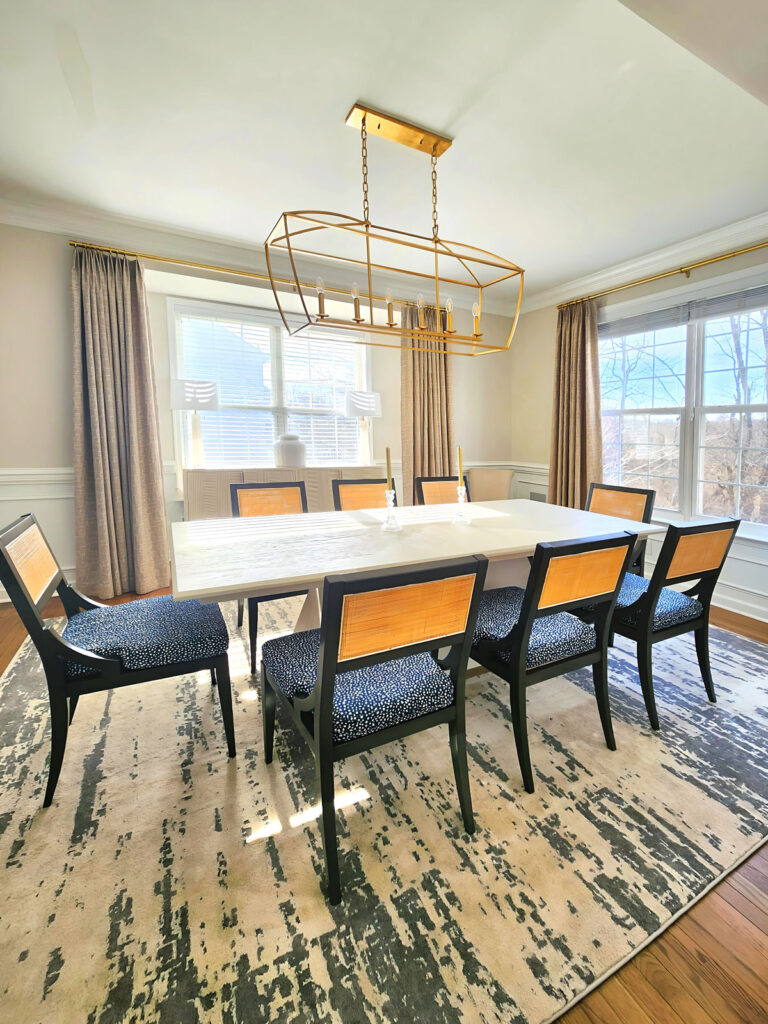 Interior Designer Near Main Line Philadelphia Transforms Dining Room Into a Stylish and Sophisticated Space
