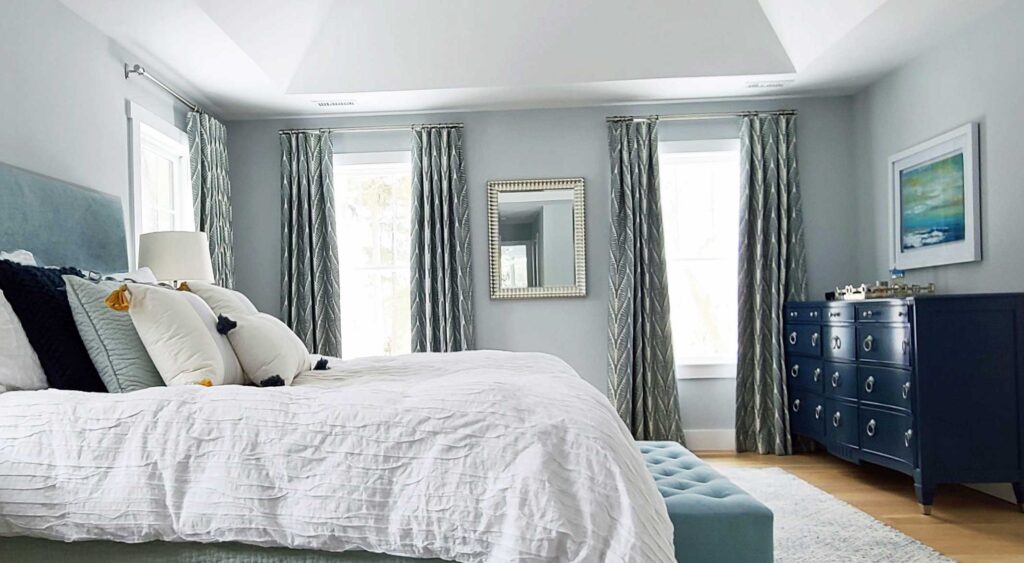 master bedroom decor and furnishings on the Mai Line Philadelphia