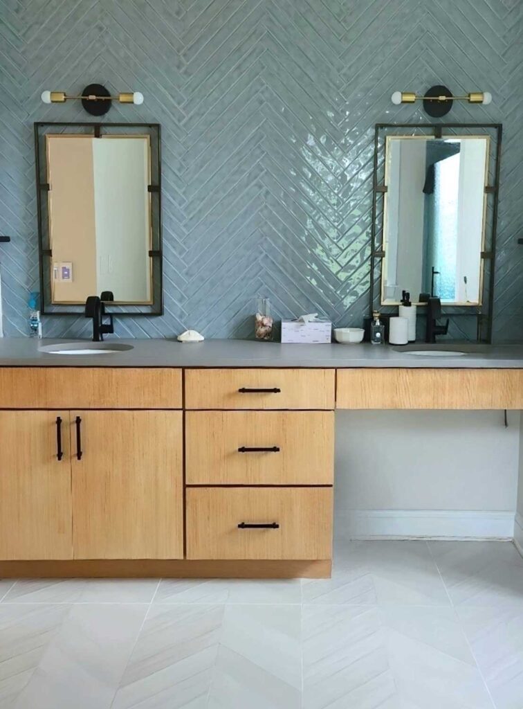 Interior designer transforms bathroom into a serene scandinavian inspired spa
