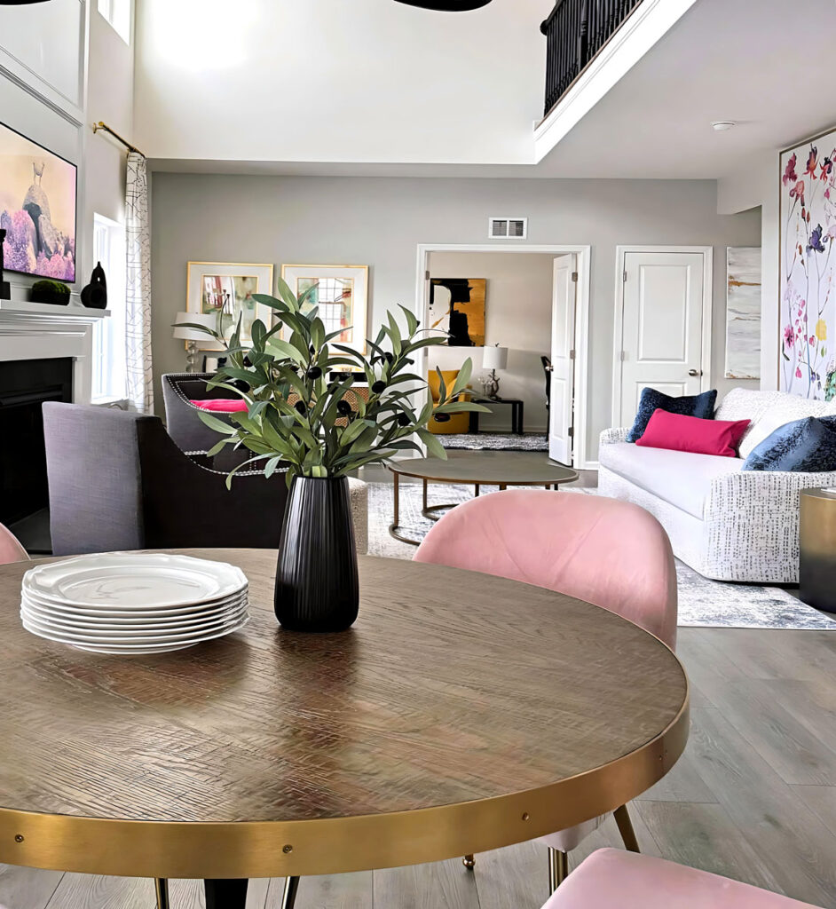 new construction interior design project upgrading builder grade finishes